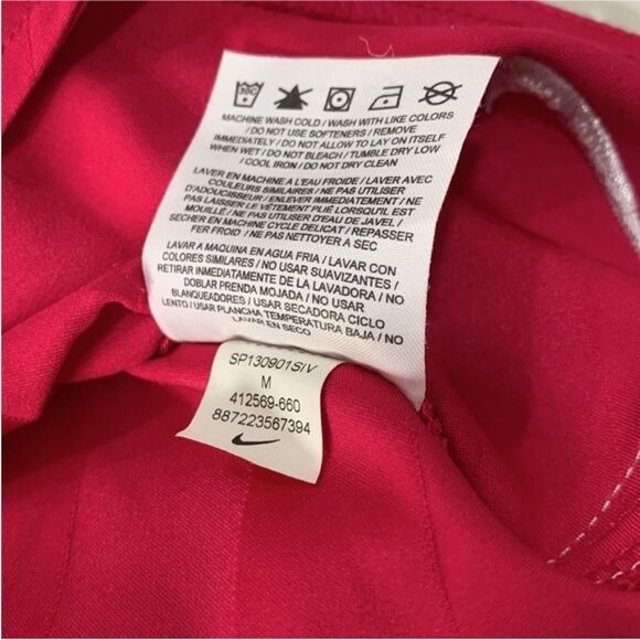 Nike | 2000s Hot Pink Women’s Dri-Fit Athletic Striped Running Shorts Medium - Picture 5 of 8